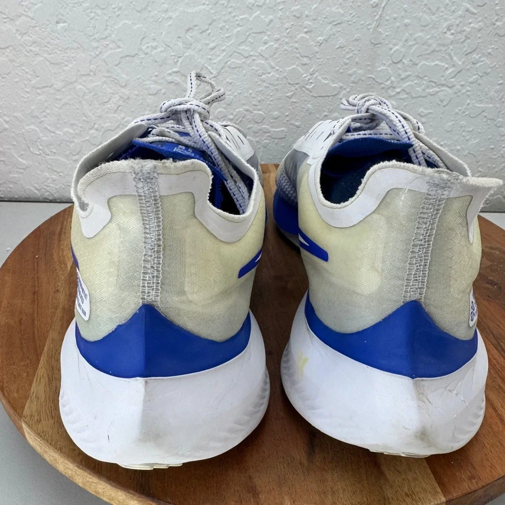 Nike Zoom Fly‎ 5 Mens Running Shoes White Blue BQ3202-100 Size 12